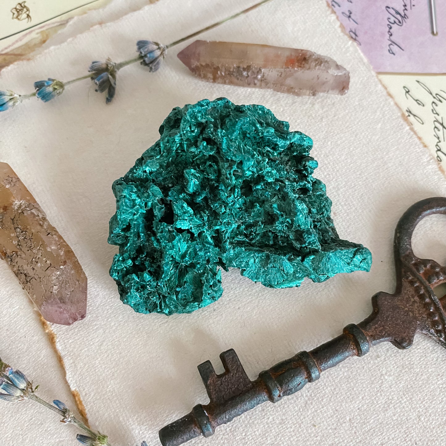 Malachite Specimen with quartz