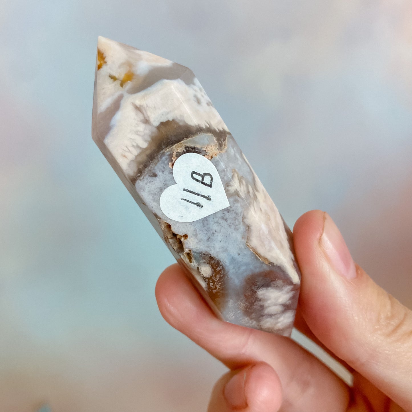 Flower Agate double terminated points