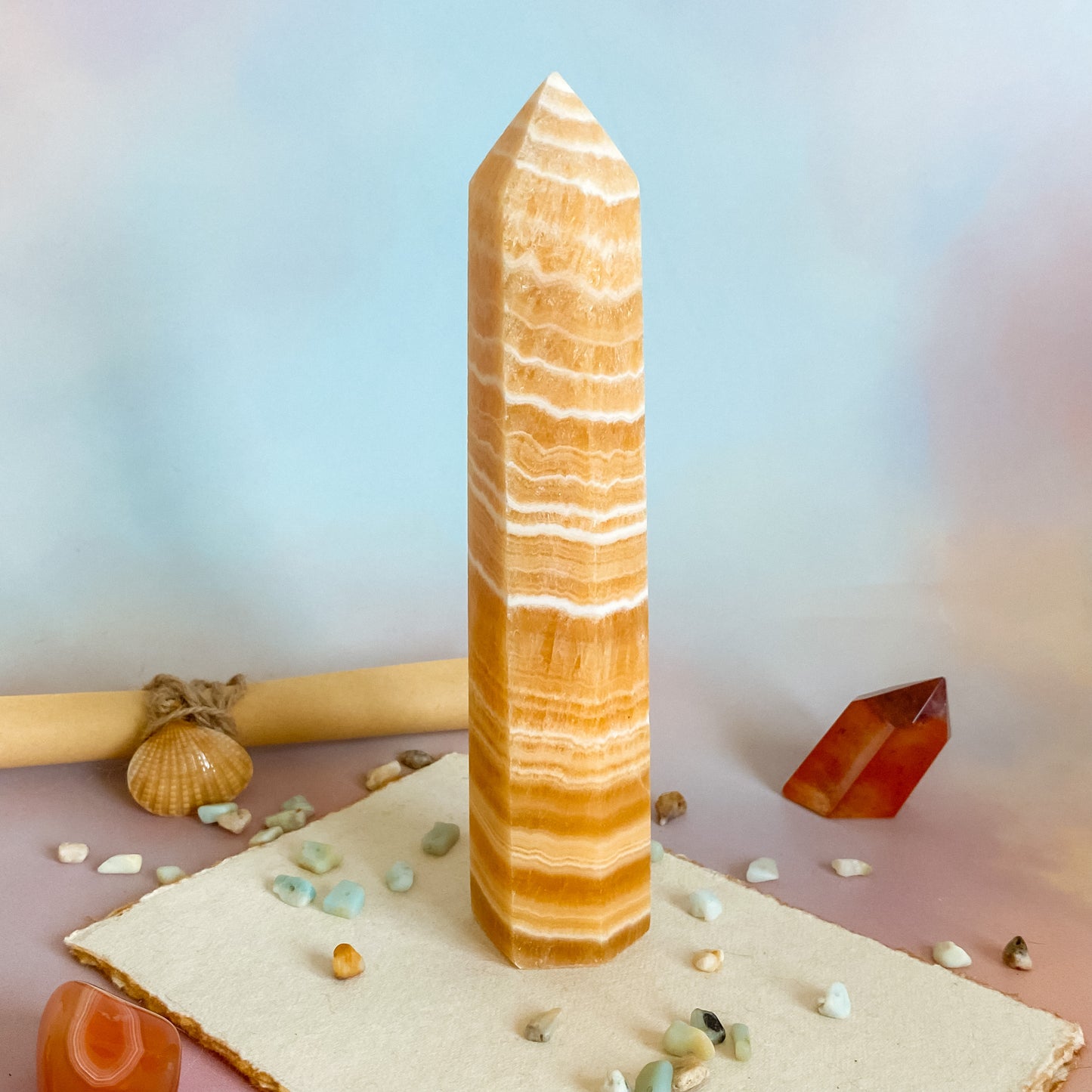 Orange Calcite Tower