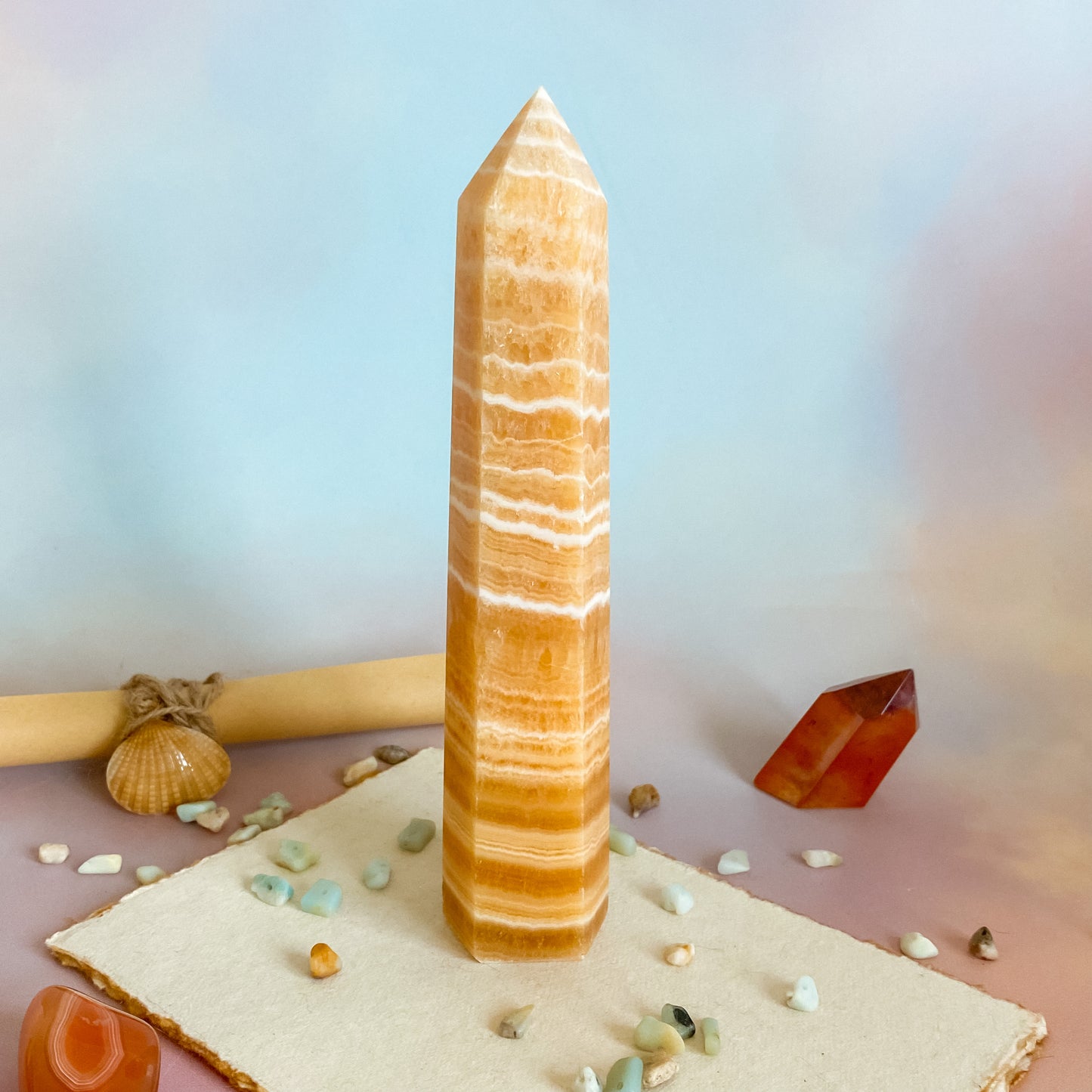 Orange Calcite Tower