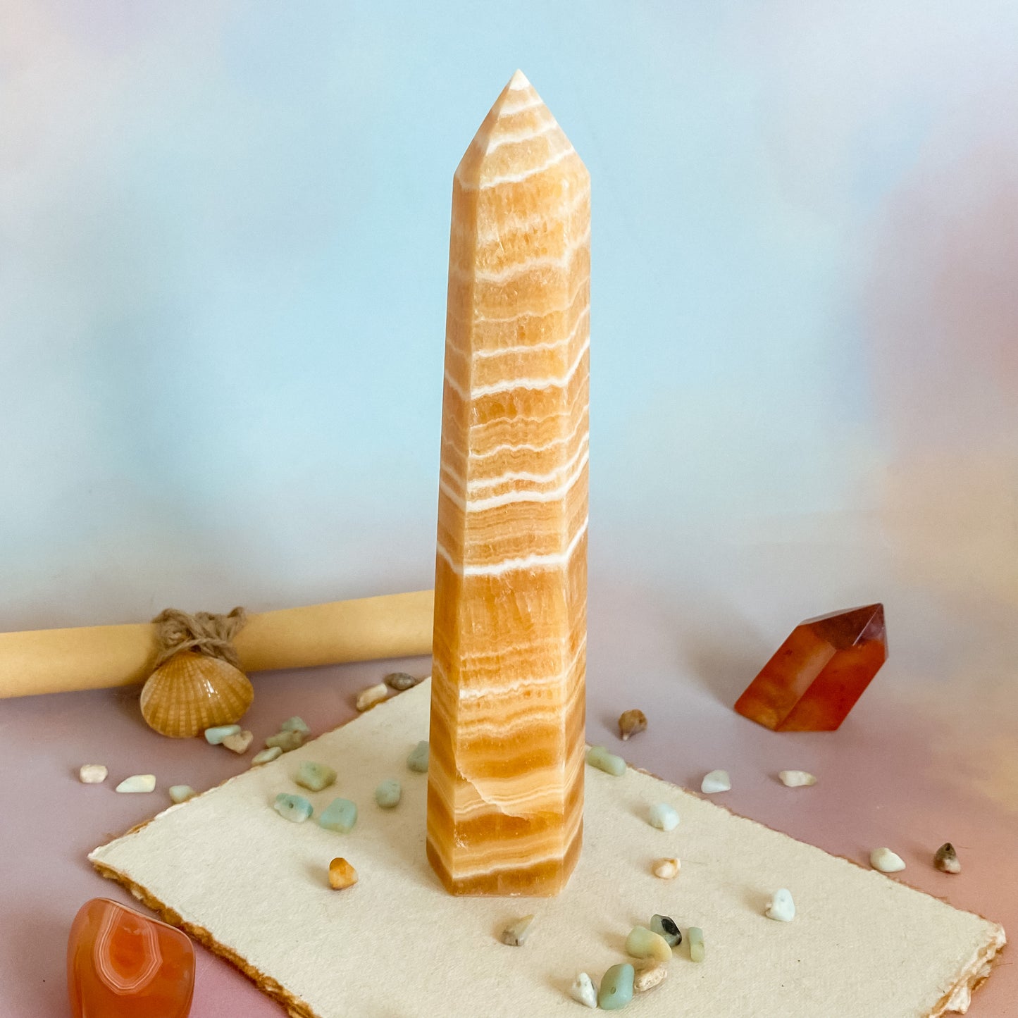 Orange Calcite Tower